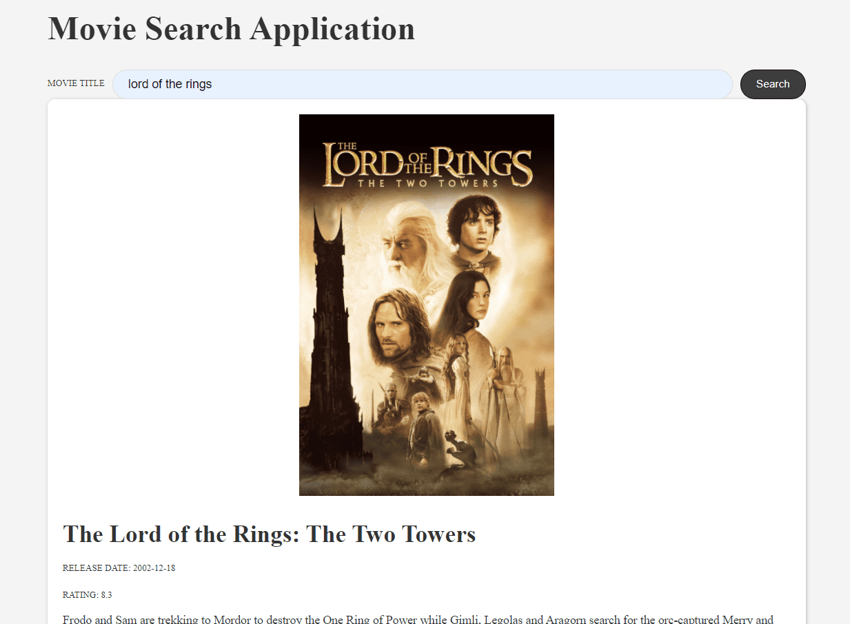 Movie Database Search Engine